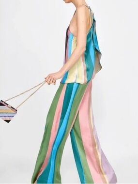 Striped Multicolour Haltered Top
